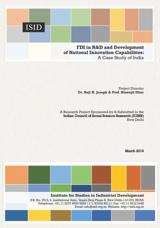Cover of FDI in R&D and Development of National Innovation Capabilities: A Case Study of India